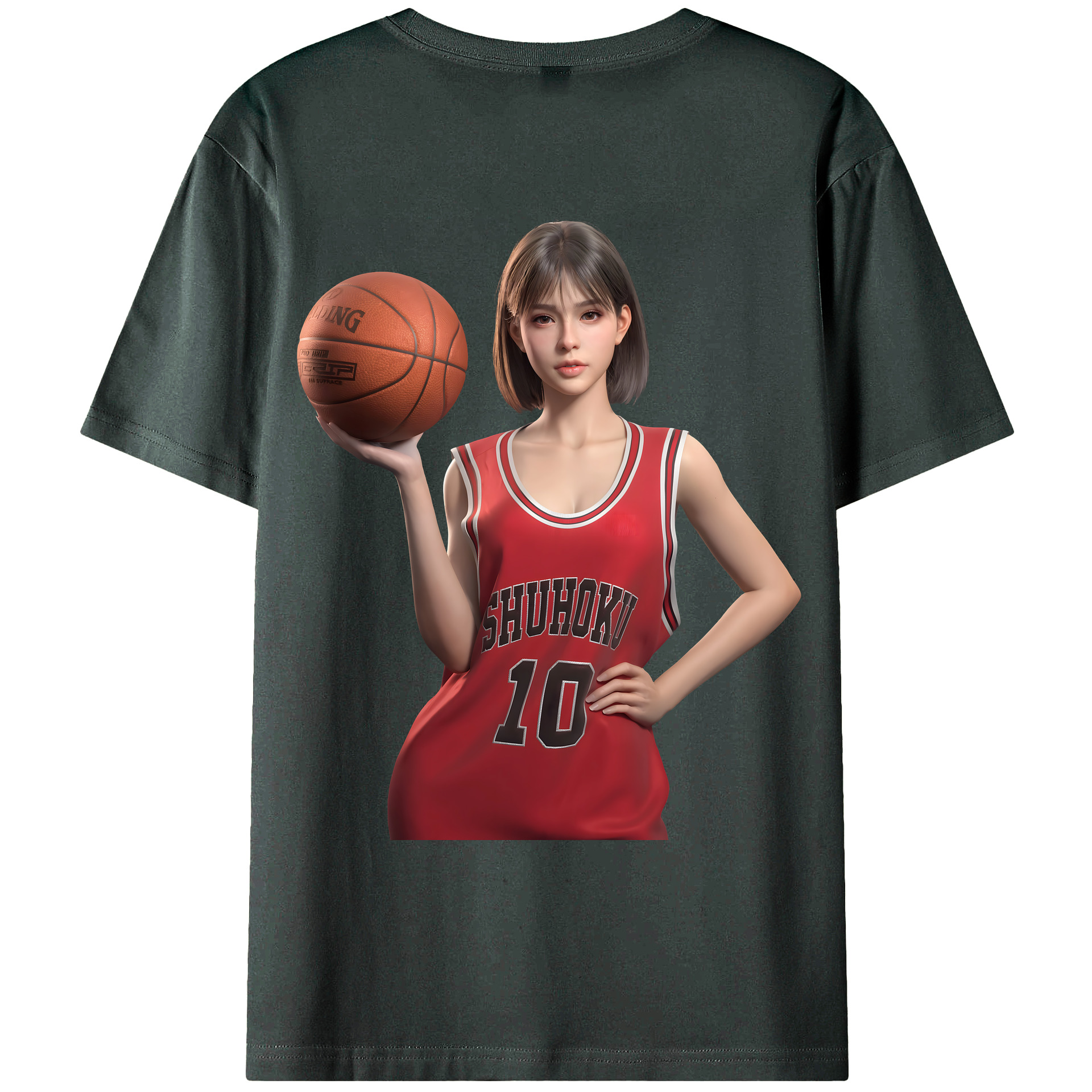 （画像用） SLAM DUNK／スラムダンク 綿100％ メンズ半袖Tシャツ（バックプリント） 通気性